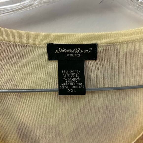 Vintage Eddie Bauer Fall All Over Print Button Up Cardigan Sweater Womans XXL - Picture 4 of 6